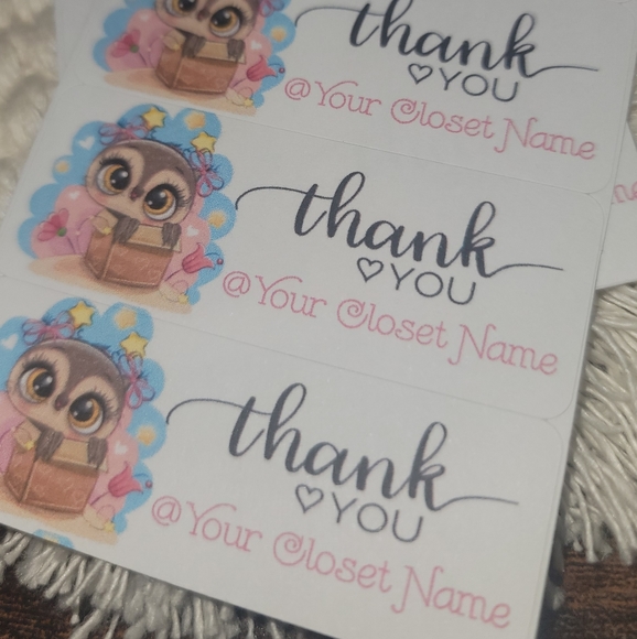 thank you stickers (Pair up with any polymailer) - Picture 4 of 4